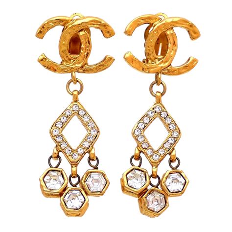 chanel cc charm earrings|authentic chanel cc earrings.